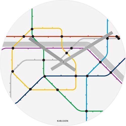 Image of Karlsson, Metro Map, You are here, quartz Vægur ur i glas, model KA5374